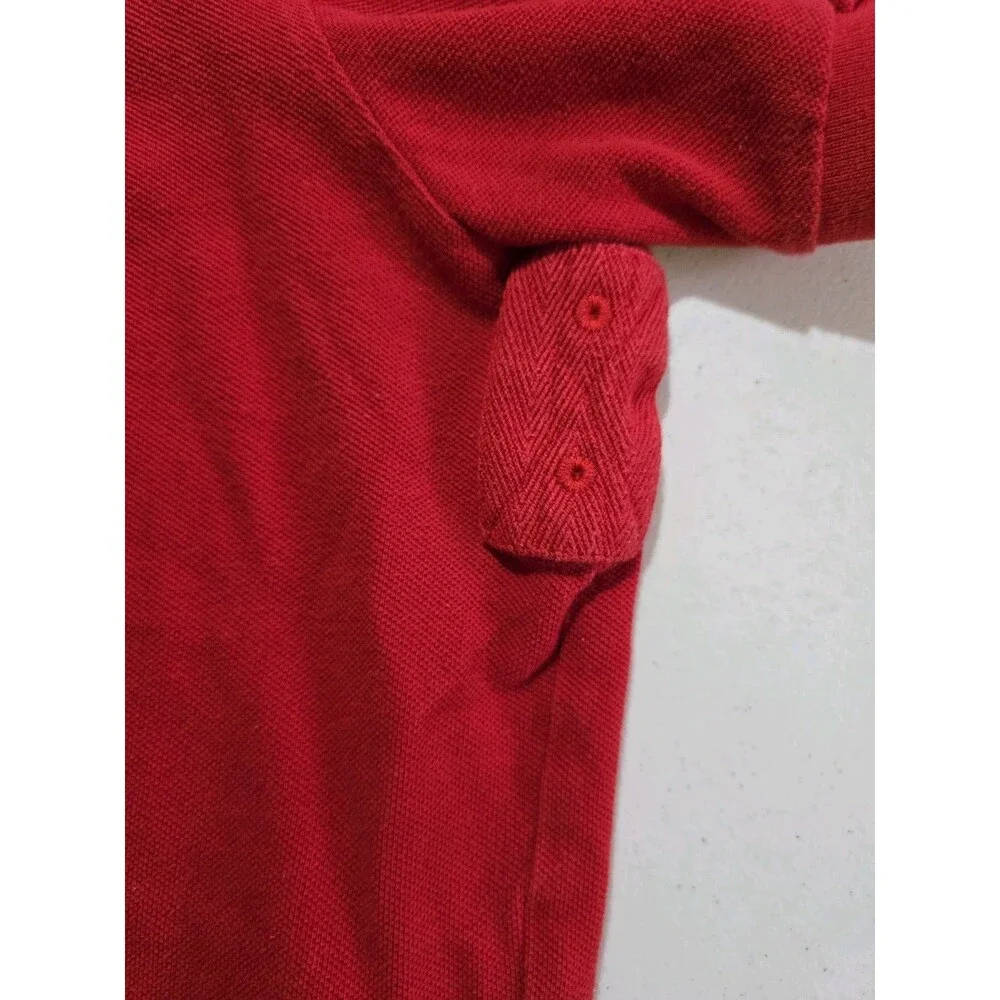Polo Ralph Lauren Golf Shirt Triple-Pony 3 Red Custom Fit XL Y2K No. 67 RLPC